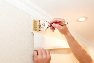 Pose de papier peint à Uz — revêtements muraux et toiles de verre